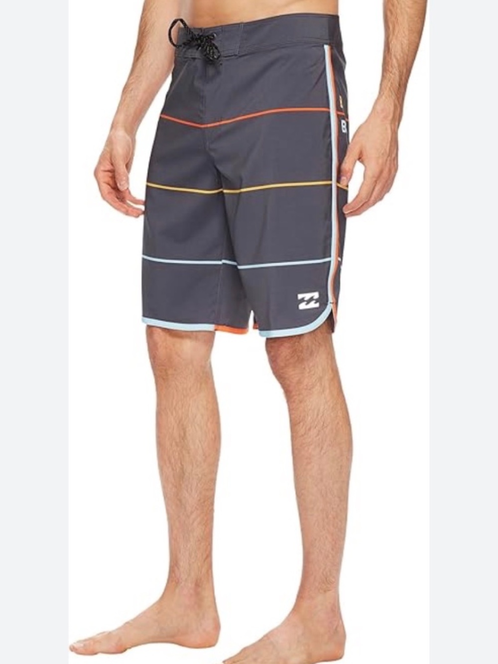 Billabong Men's 73 X Stripe Boardshorts in a charcoal